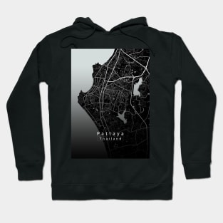 pattaya Thailand City Map dark Hoodie